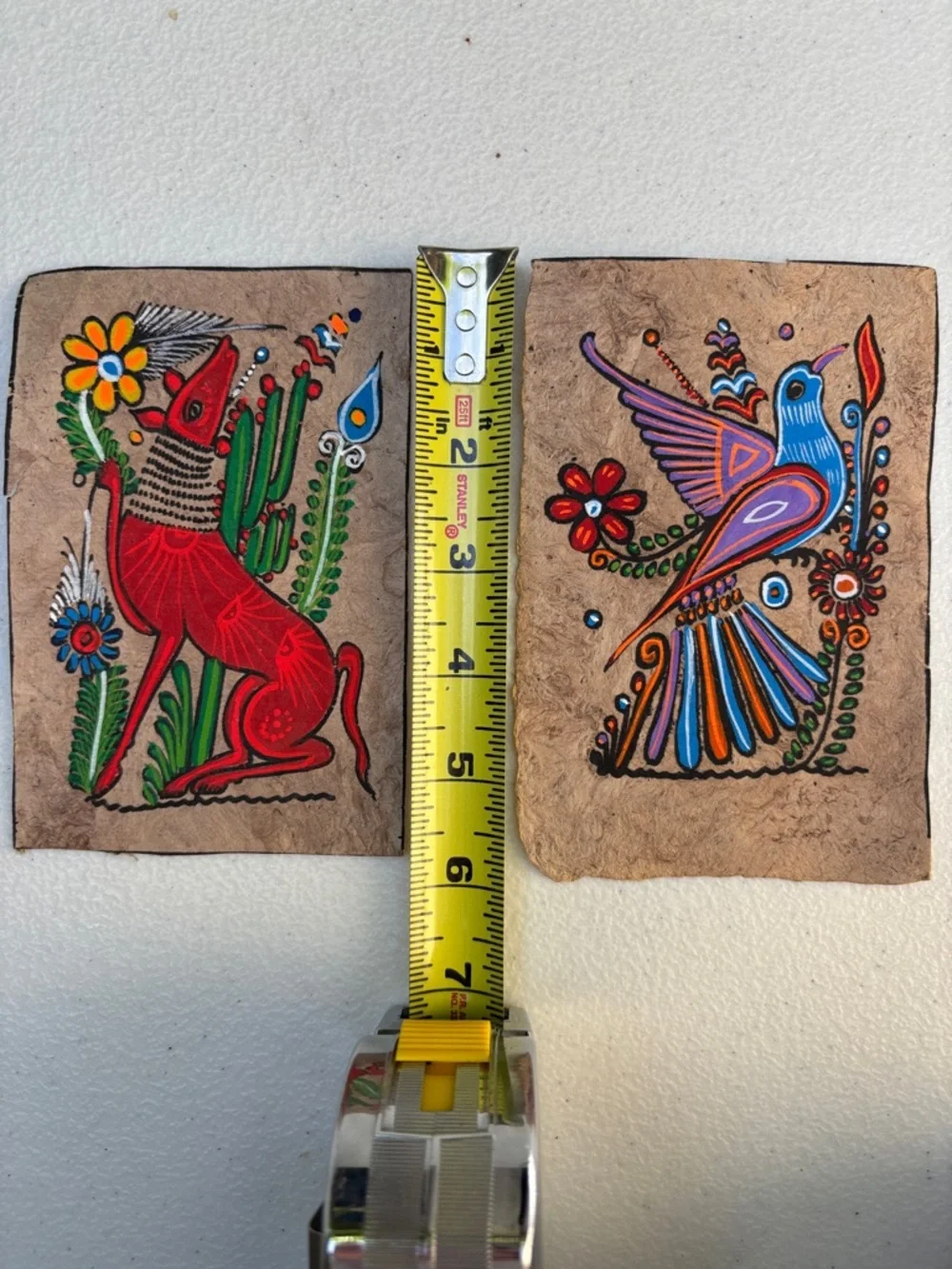 Hand-Painted Folk Art Animal Panels - Colorful Bird & Fox Motifs from Guatemala - Picture 10 of 11